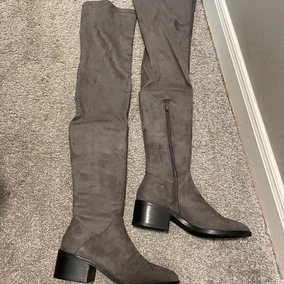 Steve Madden Gabriana Over-The-Knee Boots, Grey - Picture 10 of 11